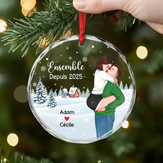 5553OFR2 ornement en verre personnalise pour couple notre premier noel ensemble 5553otztg_0cd75f38 0b68 4a37 a1bd 0a85812e172a