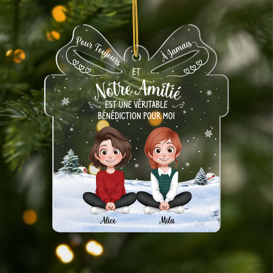 5557OFR1 ornement noel en acrylique personnalise pour femme amitie pour toujours 5557o8taf