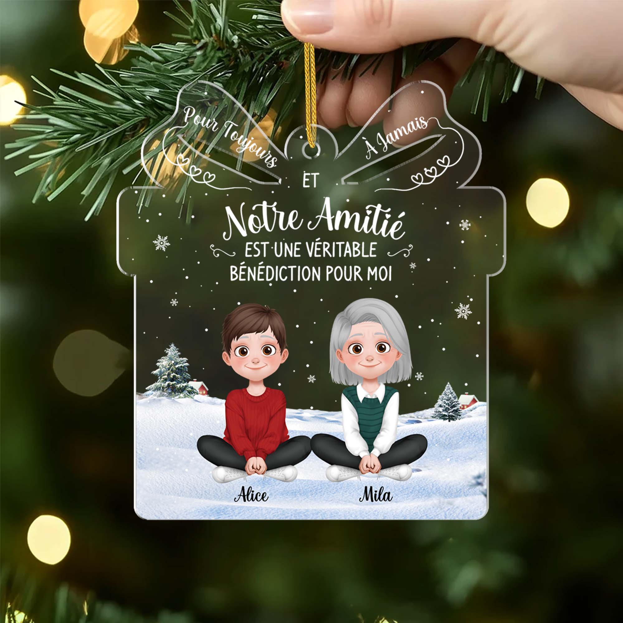 5557OFR2 ornement noel en acrylique personnalise pour femme amitie pour toujours 5557o8taf