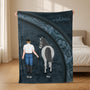 5567BFR2 plaid personnalise pour femme toujours avec mon cheval 5567b3kau