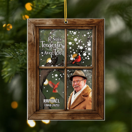 5569OFR1 ornement en acrylique commemoratif personnalise pour homme photo je suis toujours avec toi 5569o3hqb