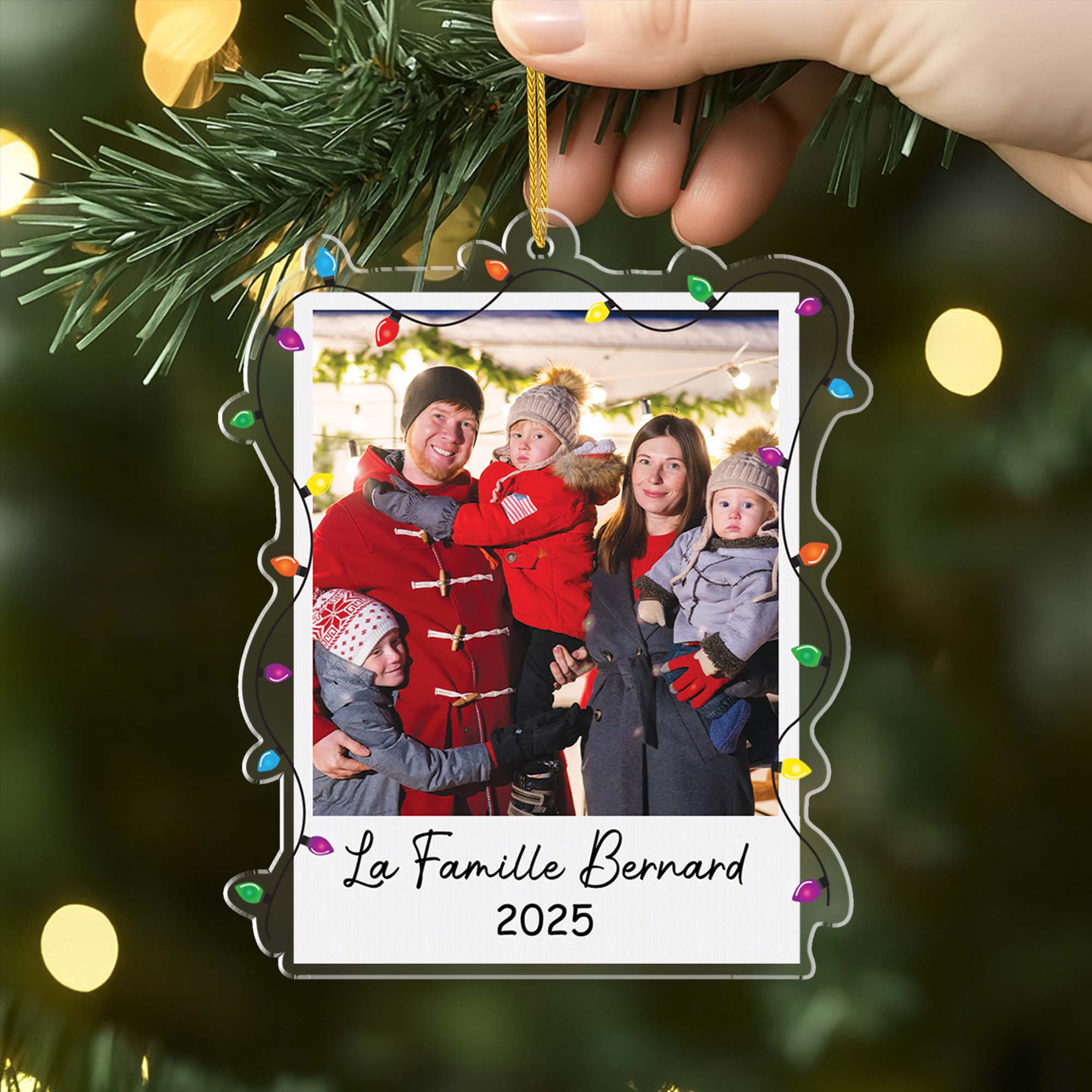 5573OFR2 ornement noel en acrylique personnalise avec photo notre photo de famille noel 5573o6lci