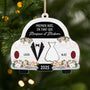 5577OFR1 ornement noel en bois a 1 couche personnalise premier noel jeunes maries 5577o6qng
