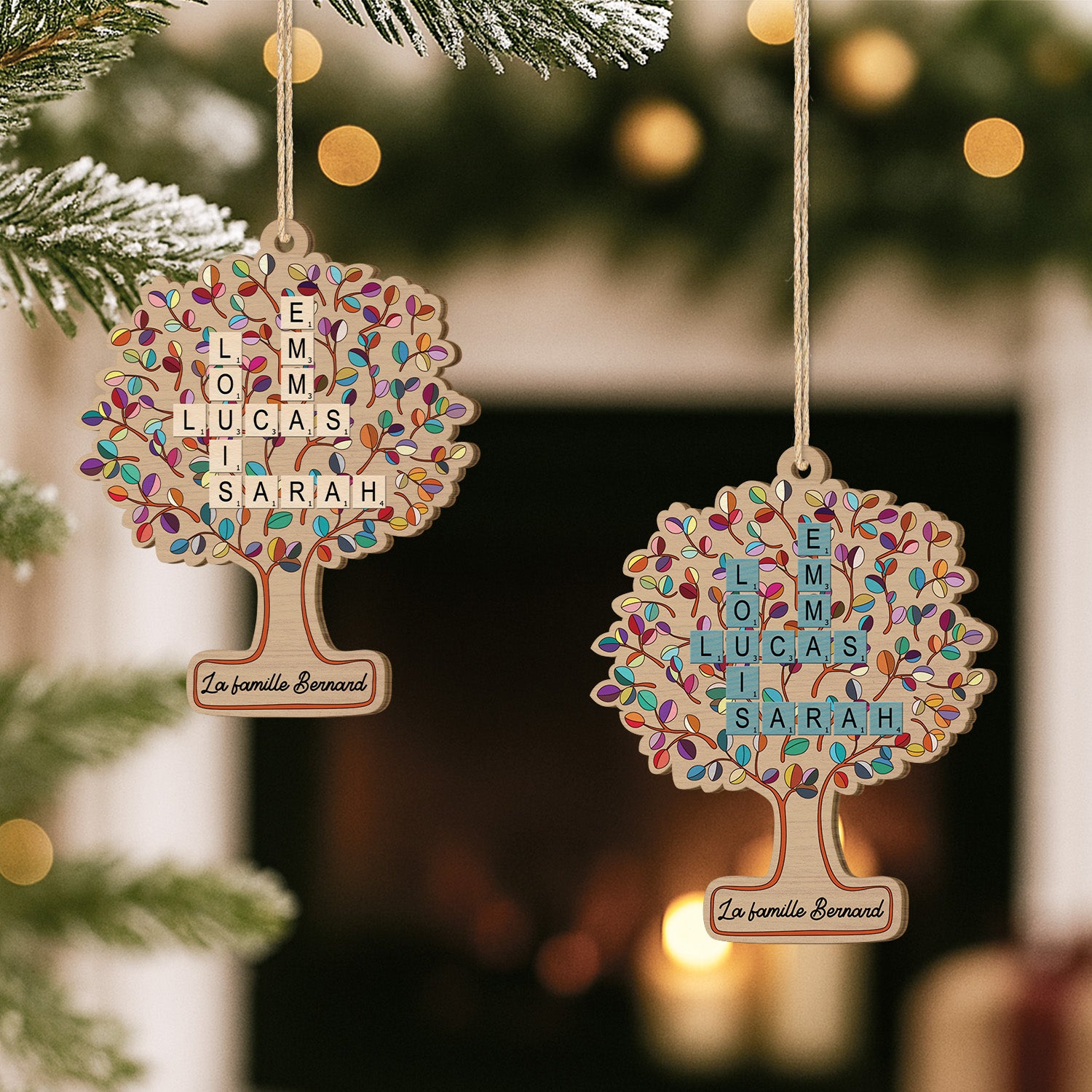 Décoration de Noël suspendue à une corde | Photo Premium Décoration de Noël suspendue à une corde | Photo Premium