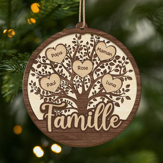 5597OFR1 ornement en bois a 2 couches personnalise notre arbre de vie famille avec coeur 5597okqzi