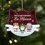 5604OFR1 ornement noel en acrylique personnalise chat nous gouvernons la maison verson neige 5604o3ytd