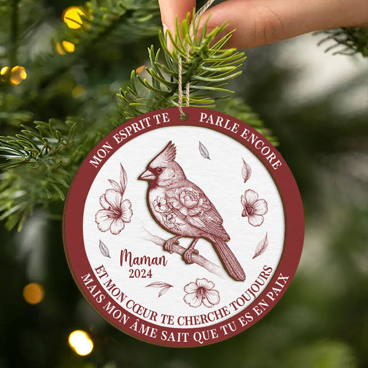 5606OFR2 ornement en bois a 2 couches commemoratif personnalise mon esprit te parle encore style toile bleue 5606otqqb