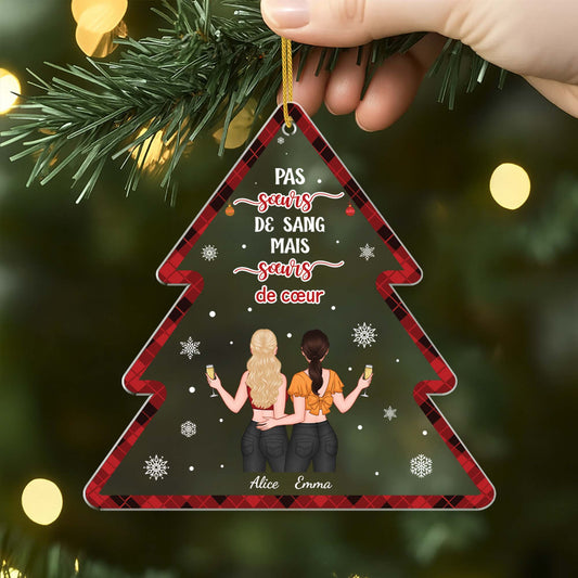 5624OFR2 ornement noel en acrylique personnalise femme notre amitie infinie version sapin 5624okktf