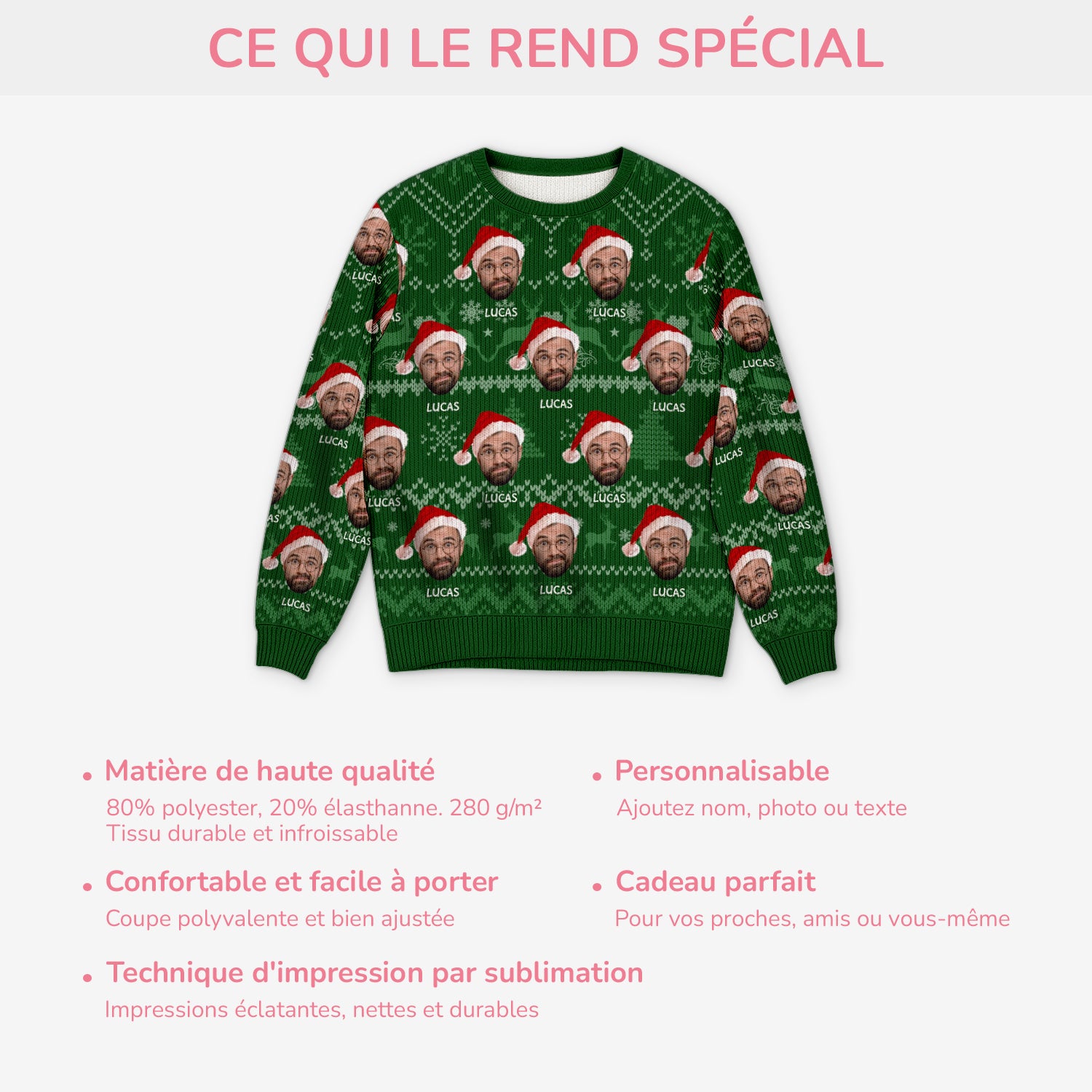 5633WFR5 pull moche de noel personnalise drole avec photo femme et homme 5633w8mnb