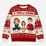 5645WFR1 pull moche de noel personnalise notre famille 5645w3tti