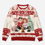 5646WFR1 pull moche de noel personnalise couple le couple et leur chat 5646wtmmd