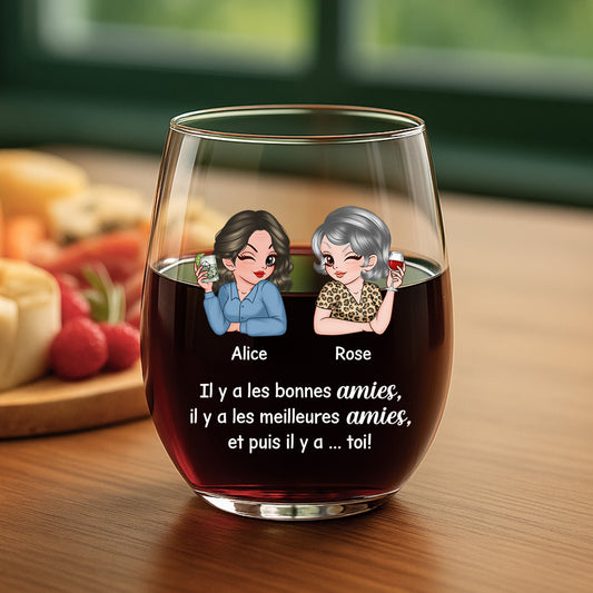 5657IFR2 verre noel a vin sans pied personnalise plus quune meilleure amie 5657itltf