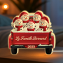 5659LFR2 lightbox personnalisable famille bonhomme de neige avec voiture 5659ltvzi