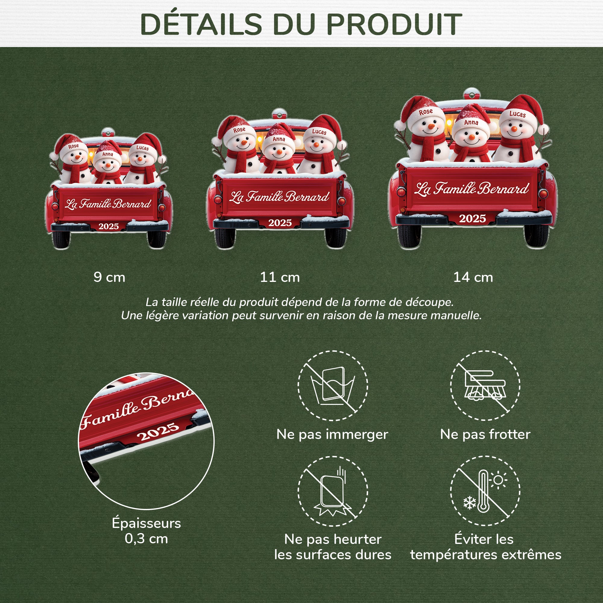 Boîte à Mouchoirs De Noël Bonhomme De Neige En Tissu - Rechargeable, Décoration Festive (Rouge)