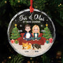 5663OFR1 ornement noel en verre personnalise couple toi moi et notre chien version salon 5663o3ktc