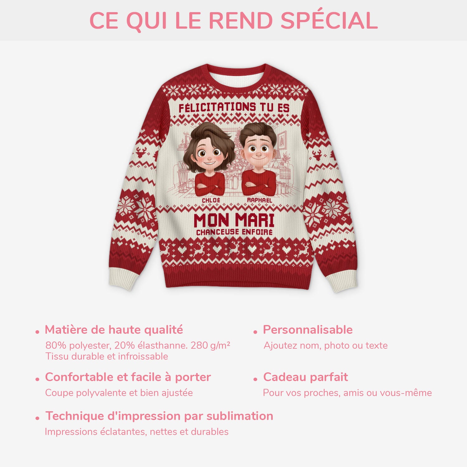 5667WFR5 pull moche de noel personnalise couple felicitations mon mari 5667w6qqg