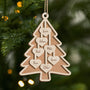 5672OFR1 ornement noel en bois a 2 couches personnalise famille avec prenom notre sapin avec coeur 5672o6zci