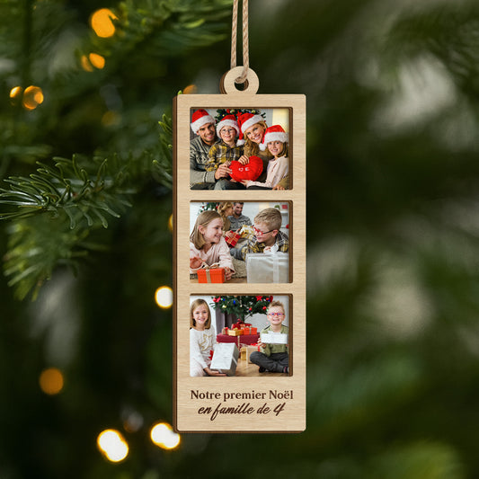 5673OFR1 ornement noel en bois a 2 couches personnalise avec photo photo de notre famille 5673o6mmi