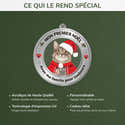 Porte-passeport Motif Chat Chantant Noël - Étanche, Léger - Avec Emplacements Pour Cartes - Cadeau Voyage Original - 1