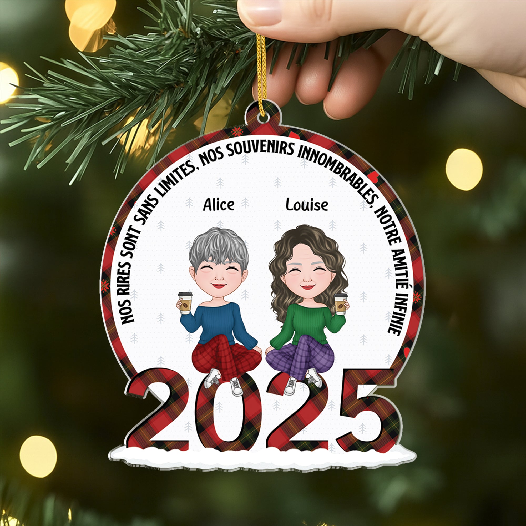 5683OFR1 ornement noel en acrylique personnalise collegue on sera amies jusqua ce quon soit vieilles 5683ok6cf2