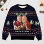 5700WFR2 pull moche de noel personnalise couple avec photo notre souvenir drole 5700w3qag