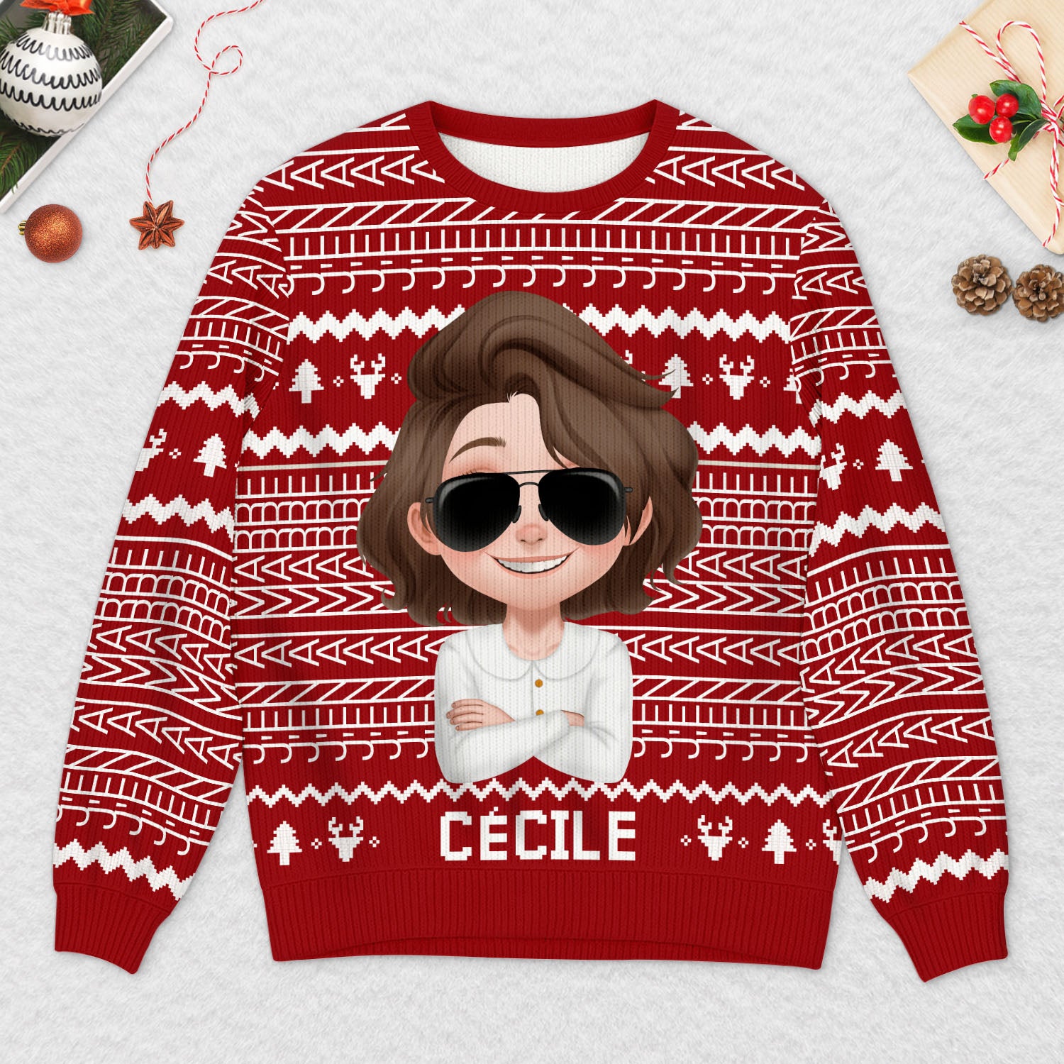 5717WFR2 pull moche de noel personnalise jen ai marre 5717w6lqa