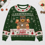 5722WFR2 pull moche de noel personnalise mamie papi la mamie nest pas retraite 5722w3lza
