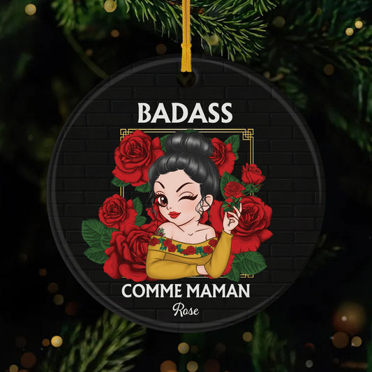5725OFR1 ornement noel ceramique personnalise badass comme maman 5725o8zaa