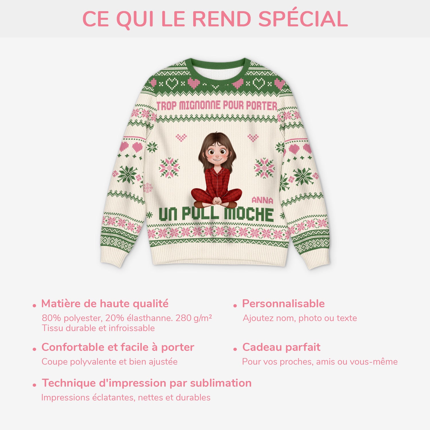 5730WFR5 pull moche de noel personnalise avec photo trop mignonne pour porter un pull moche 5730w3zma