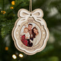 5751OFR1 ornement noel en bois a 2 couches personnalise famille avec photo la ou l_amour commence 5751o86ni