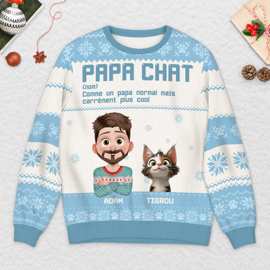 5803WFR2 pull moche de noel personnalise definition de maman chat 5803w3hzd