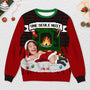 5813WFR2 pull moche de noel personnalise avec photo une seule nuit avec moi 5813w3qab