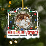 5821OFR1 ornement noel acrylique personnalise avec photo notre meilleur voyage de famille 5821otlni