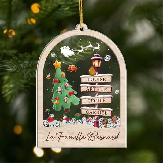 5843OFR1 ornement acrylique personnalise famille la magie de noel 5843o8tni