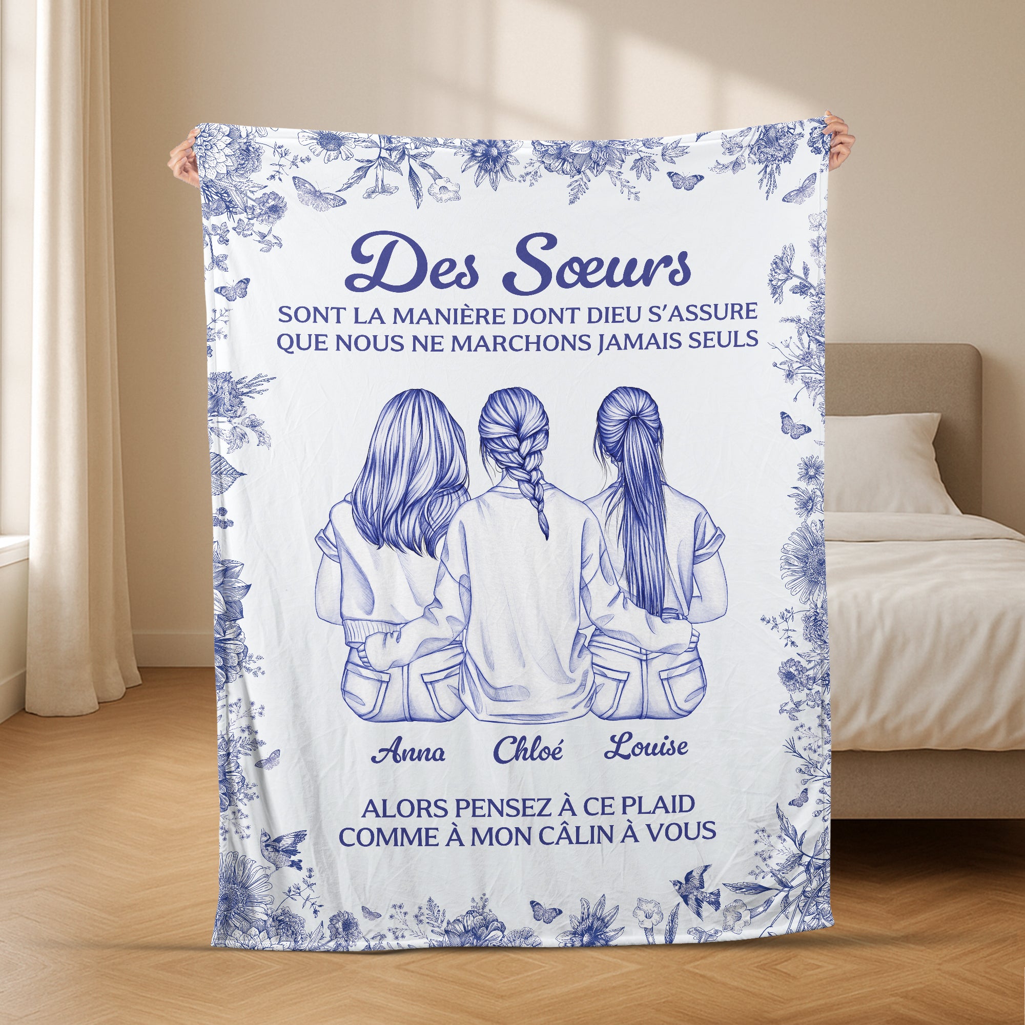 5844BFR2 plaid personnalise un calin pour mes amies 5844b8zzf