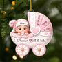 5850OFR1 effet dimpression 3d ornement acrylique personnalise premier noel poussette de bebe 5850o8mnk