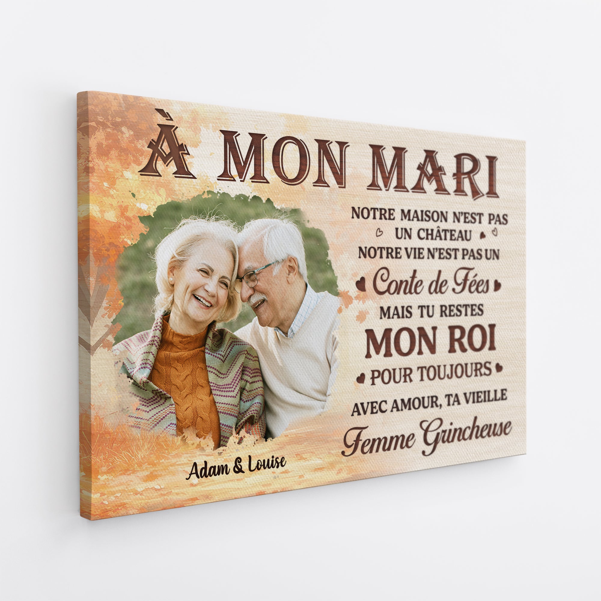 5861CFR2 toile personnalisee couple a ma femme a mon mari 5861c3hzg