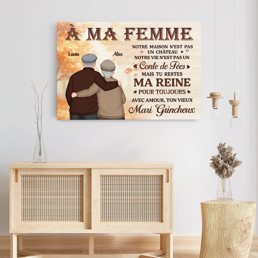 5861CFR3 toile personnalisee couple a ma femme a mon mari 5861c3hzg