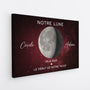 5885CFR2 toile personnalisee couple avec phase de lune le debut de notre eternite 5885c8mzg