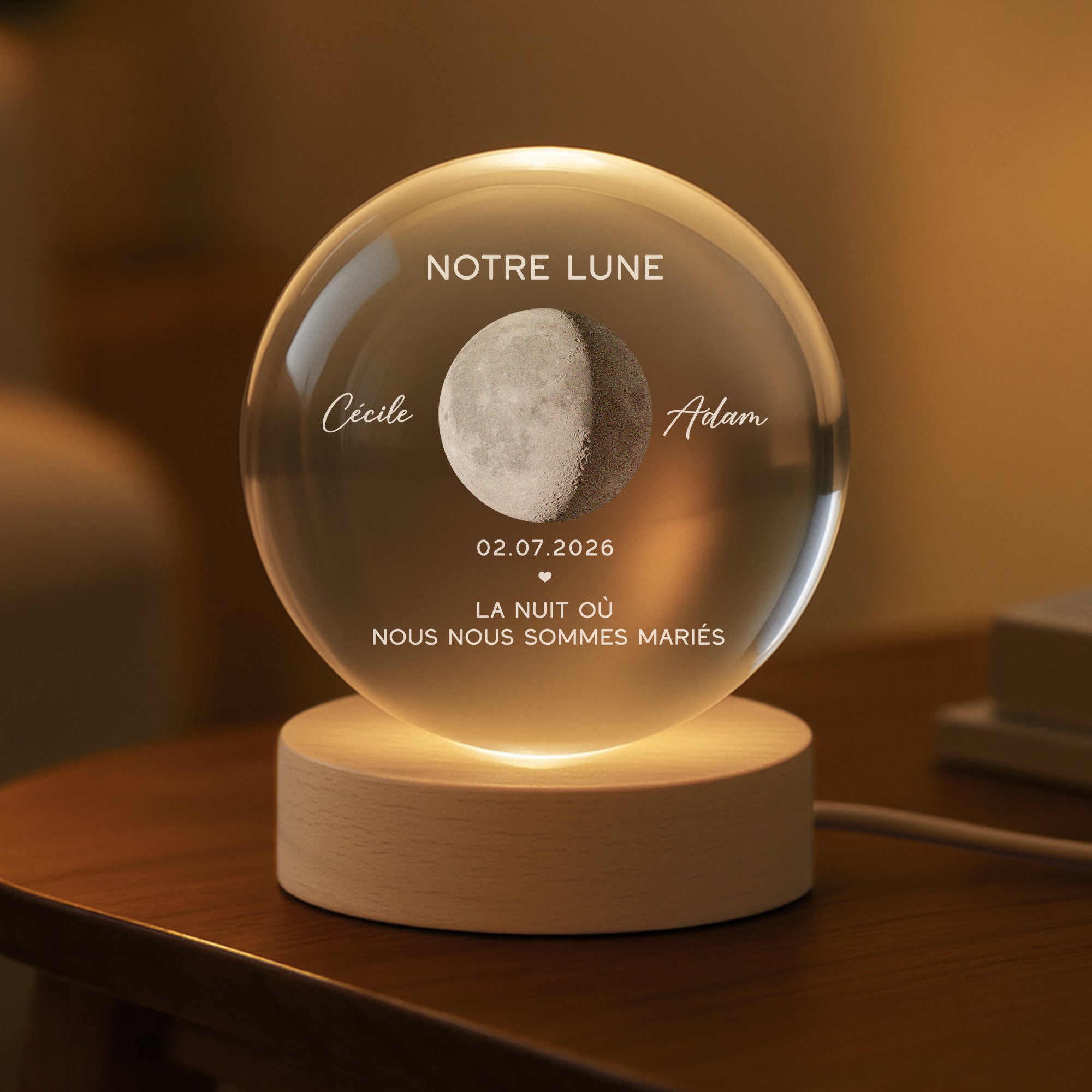 5885LFR2 phase de la lune ou nous nous sommes maries veilleuse boule de cristal personnalisee couple 5885l8pzg