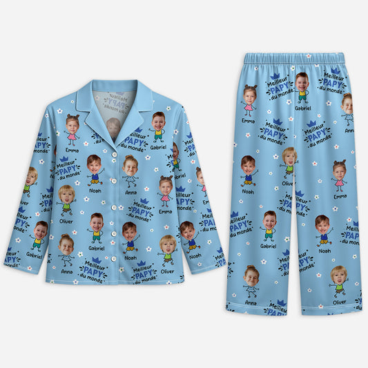 5898VFR1 pyjama personnalise avec photo meilleur papy 5898v8ymb