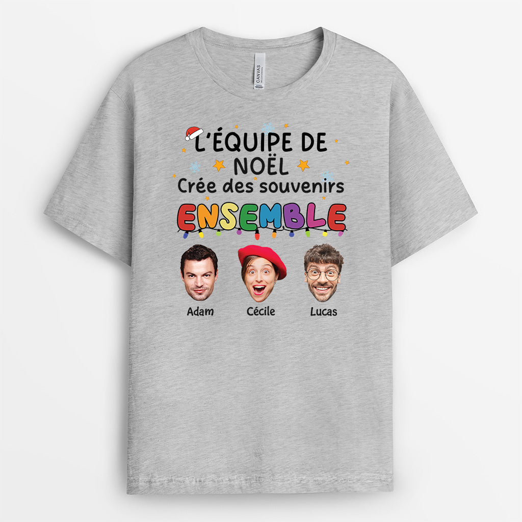 5912FR2 t shirt ami personnalise avec photo lequipe de noel 5912akzmf