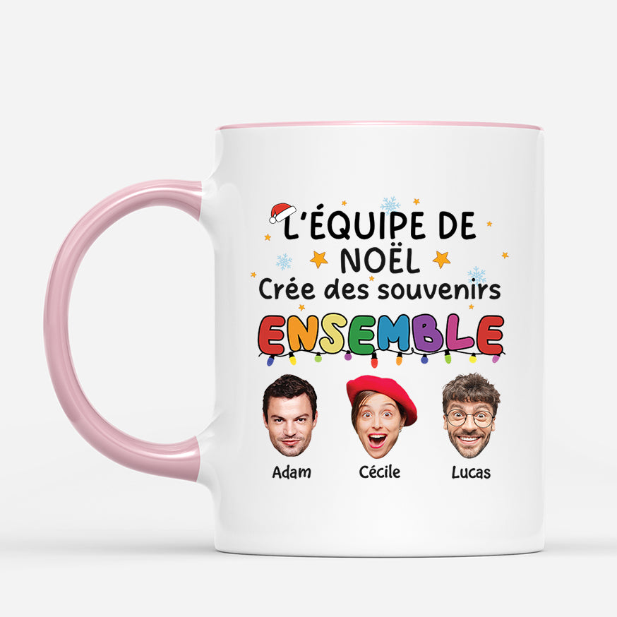 5912MFR2 mug personnalise pour ami avec photo lequipe de noel 5912m