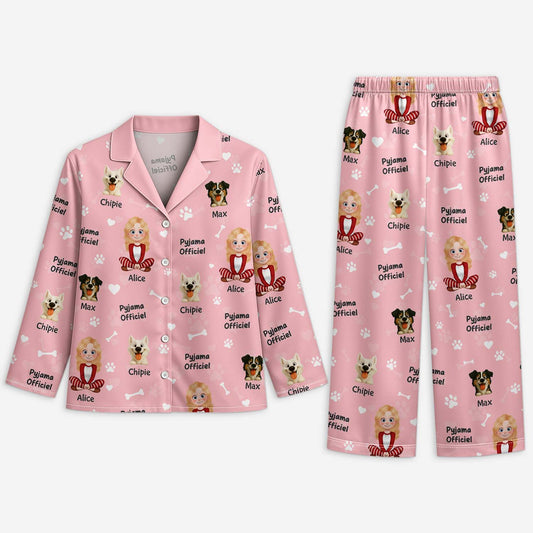 5924VFR1 pyjama personnalise pyjama officiel avec chien 5924vync