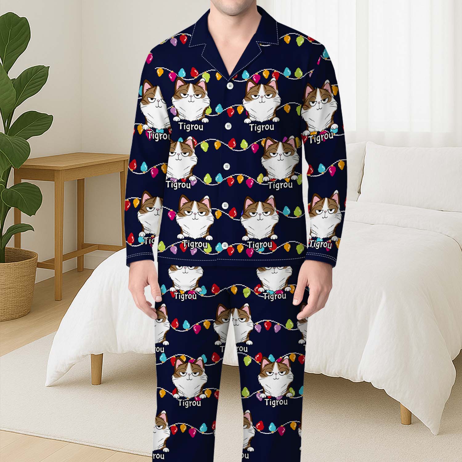 5935VFR3 pyjama personnalise photo mon chatchat aime 5935v6xzd