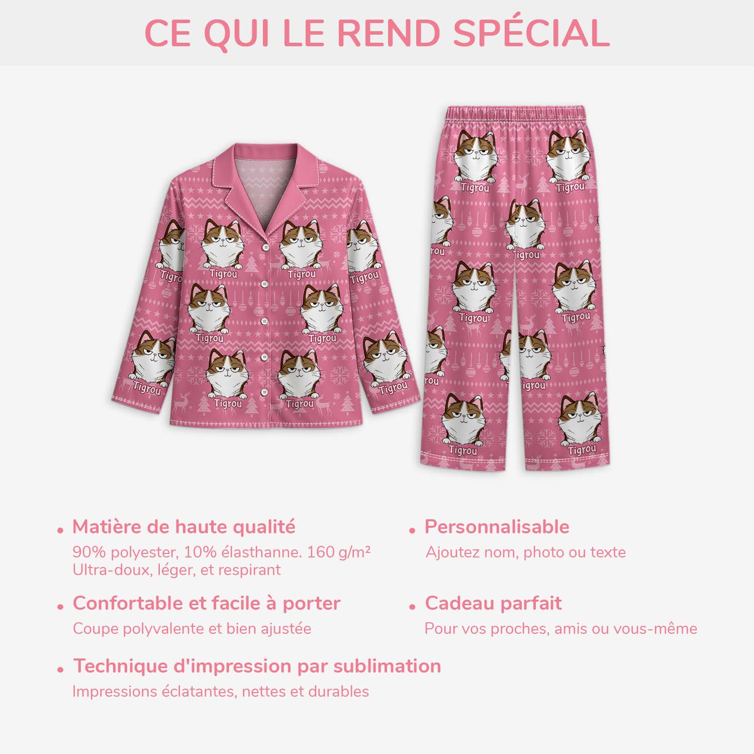 5935VFR5 pyjama personnalise photo mon chatchat aime 5935v6xzd