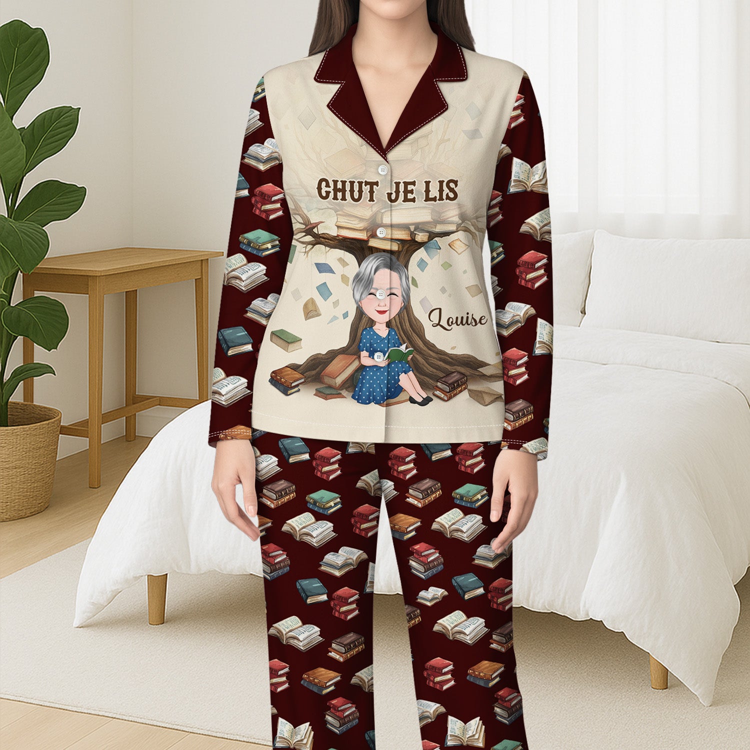 5936VFR3 pyjama personnalise pour fille qui aime les livres c_est mon pyjama de lecture 5936v6mta