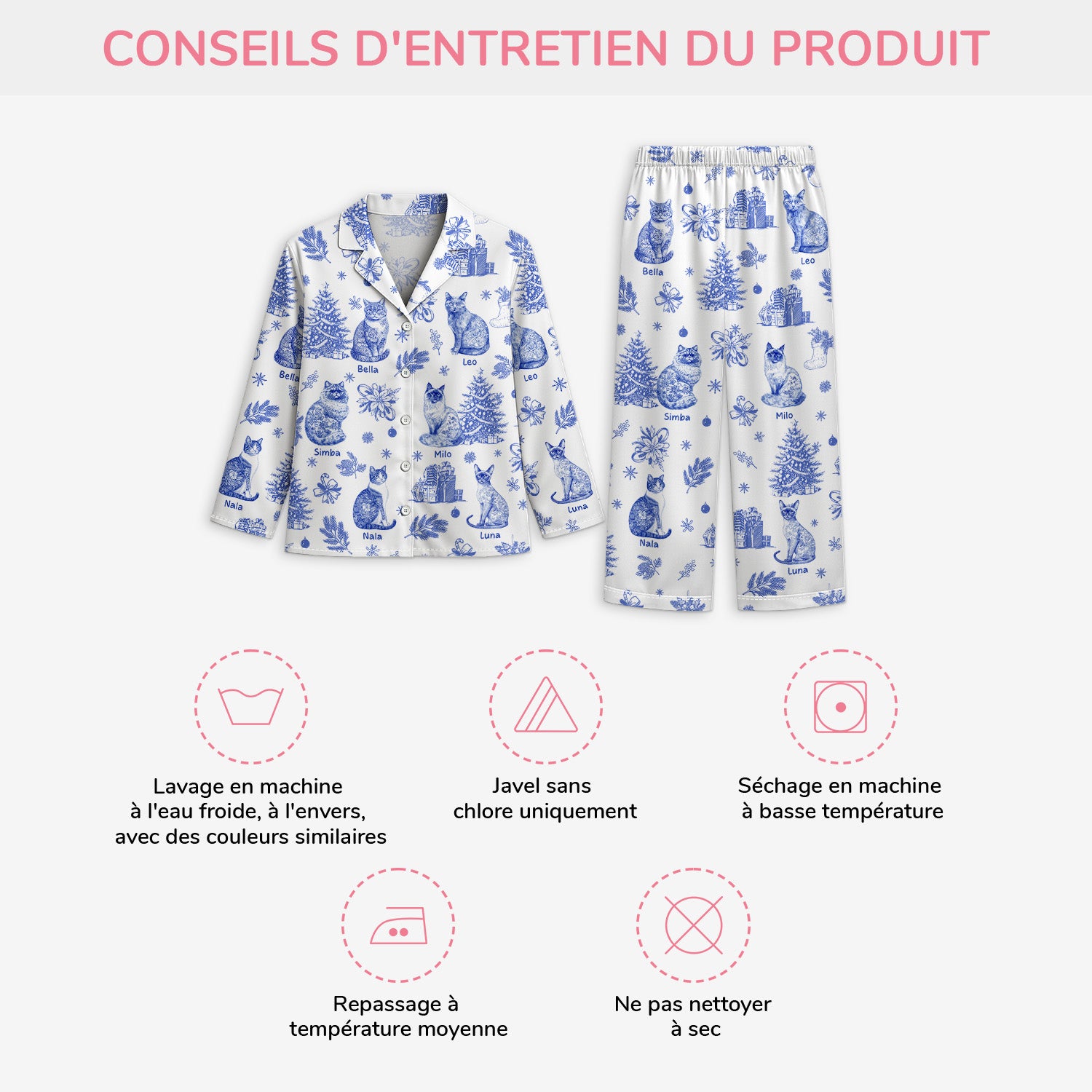 5938VFR4 pyjama personnalise mon chat elegant 5938v6zmd