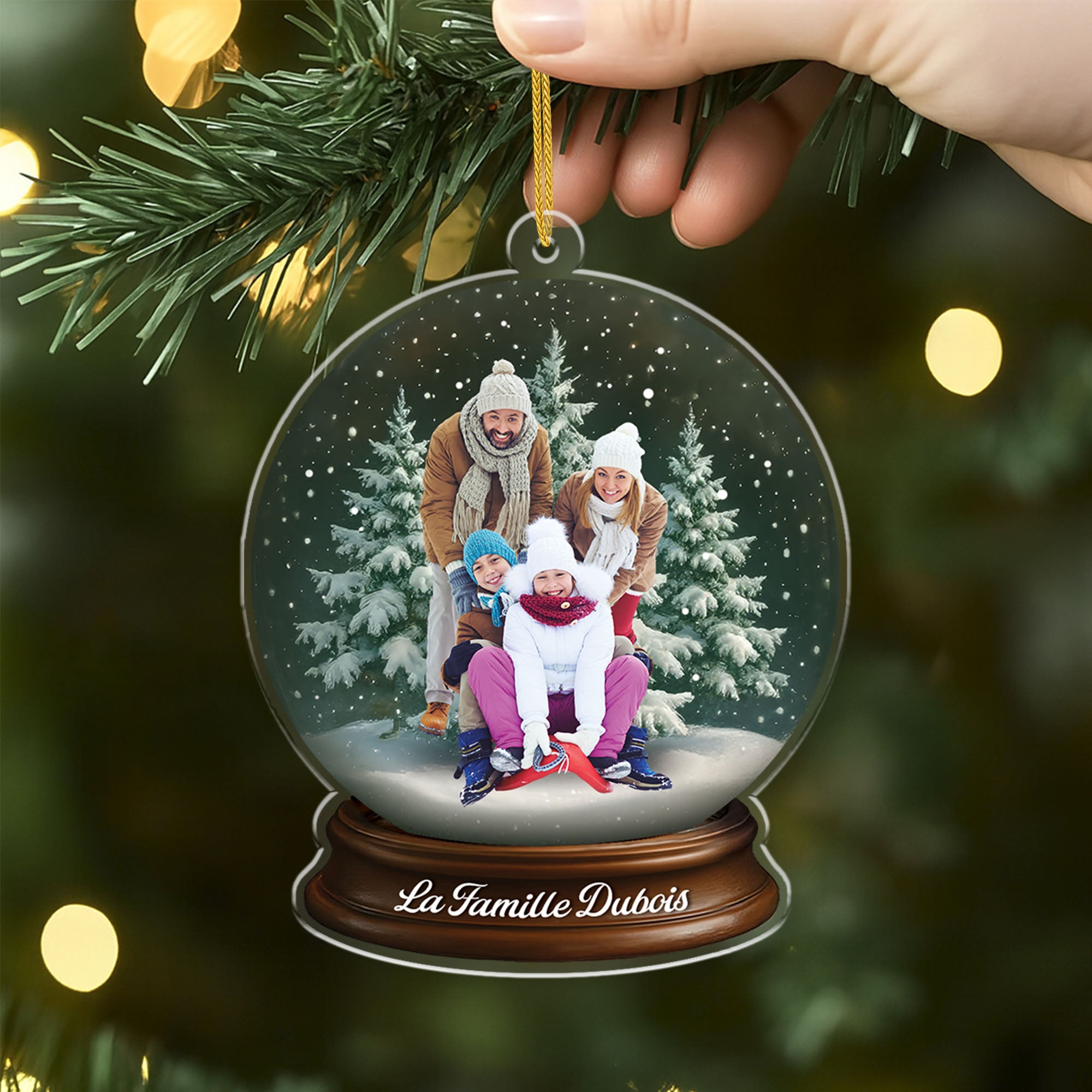 5942OFR2 effet dimpression 3d ornement acrylique personnalise enfant avec photo mon boule a neige 5942o3qqk