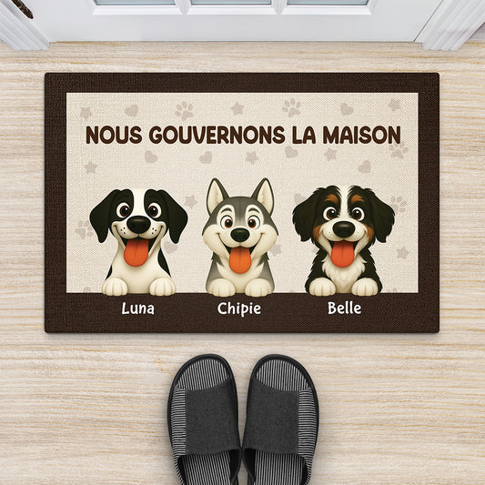 5944DFR2 paillasson chien personnalise il vaut mieux avoir une friandise 5944dkqtc